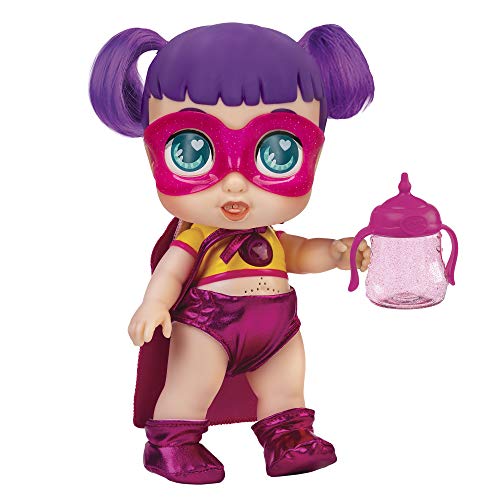 Super Cute - Super Cute Muñeca Superheroína Sisi con biberón mágico, ropa reversible y accesorios Muñeca interactiva con luz y sonidos Muñecas niñas niños 3 años Muñecas bebé recién nacido (85393)