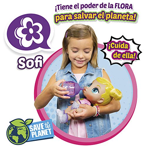 Super Cute - Super cute Muñeca Superheroína Sofi con biberón mágico, ropa reversible y accesorios Muñeca interactiva con luz y sonidos Muñecas niñas niños 3 años Muñecas bebé recién nacido (85391)