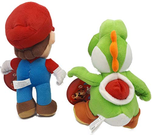 Super Mario (30cm) y Yoshi (27cm) ¡Peluche, Juguetes Suaves, Original, 2 Caracteres Disponibles! (Super Mario_Plush_30cm)