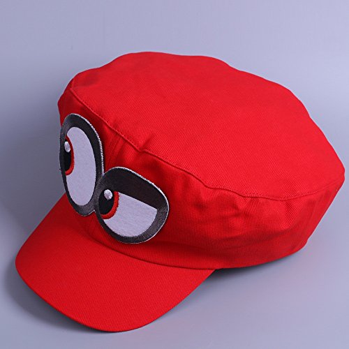 Super Mario Gorra Odyssey - Costume para Adultos y niños Carnaval y el Cosplay - Ojos a la Izquierda