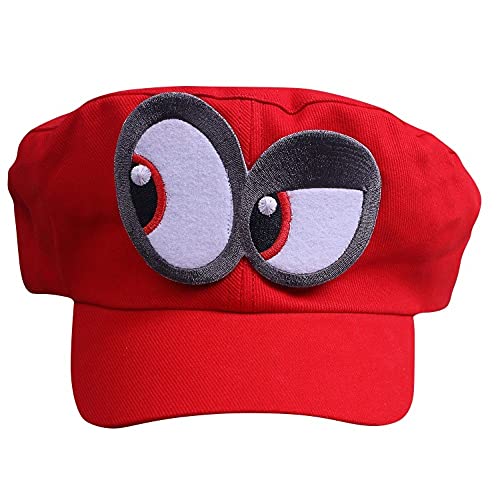 Super Mario Gorra Odyssey - Costume para Adultos y niños Carnaval y el Cosplay - Ojos a la Izquierda