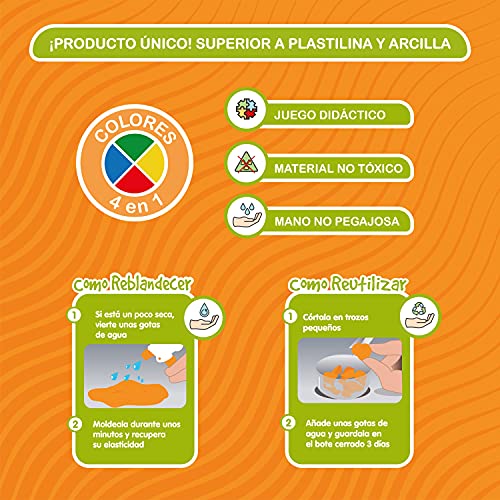 Super Plasti Escenas de Pasta para Modelar, CREA Figuras de Pasta Flexible y Ligera para Manualidades, Foamy o Goma Eva Moldeable de Secado al Aire (Búho y Pato)