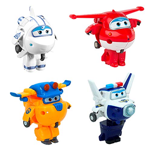 Super Wings - 4 figuras de acción transformables Super Wings Transform-a-Bots (85361)