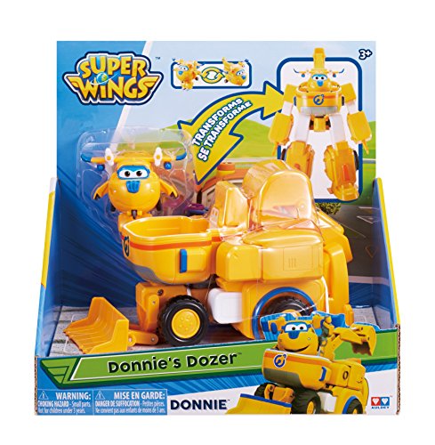 Super Wings Deluxe Superwings Transforming Vehicle Donnie, Color Amarillo, 7 Pulgadas (Alpha Animation & Toys Ltd EU720312)