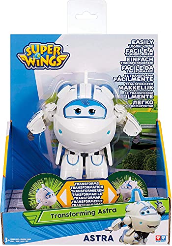 Super Wings Superwings Transforming Astra - Figura de avión y Robot Transformable del Dibujo Animado Juguete para niños a Partir de 3 años – 12 cm, EU720224