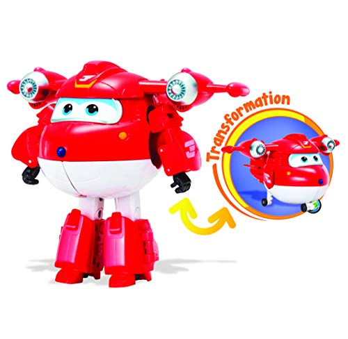 Super Wings TranSFORING SuperChargge Jett - Avión Robot transformable con Figura Super Mini del Dibujo Animado Juguete para niños de 3 años y más EU750421