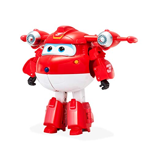 Super Wings TranSFORING SuperChargge Jett - Avión Robot transformable con Figura Super Mini del Dibujo Animado Juguete para niños de 3 años y más EU750421