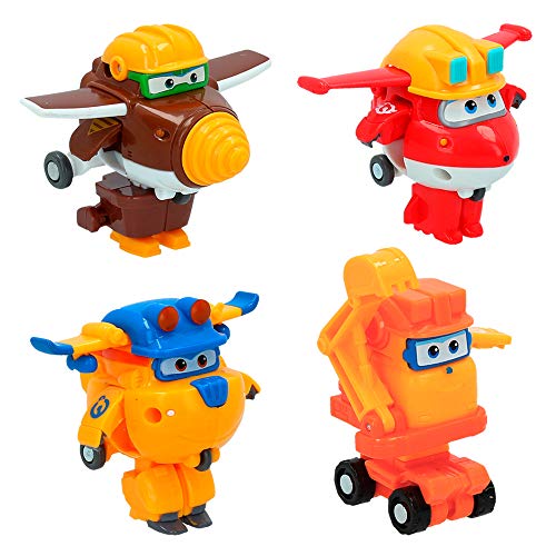 Super Wings - Transform-a-Bots 4 figuras de acción transformables(85362)