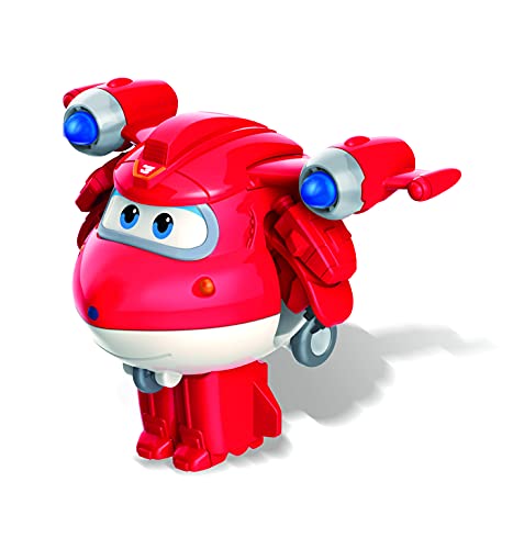 Super Wings-Transform-A-Bots 4 Unidades – 2" Donnie, Supercharged Jett, Super Charged Astra & Sunny, Colores Variados (Alpha Animation EU750040A)