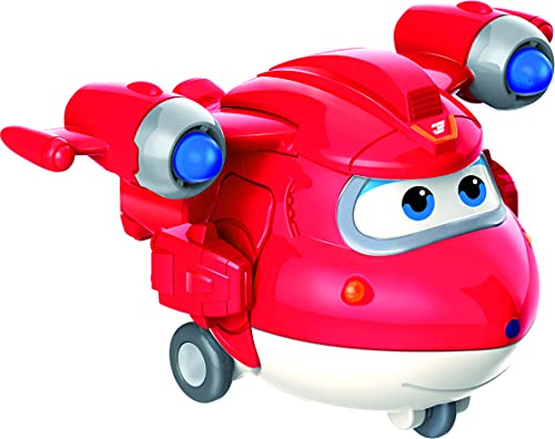 Super Wings-Transform-A-Bots 4 Unidades – 2" Donnie, Supercharged Jett, Super Charged Astra & Sunny, Colores Variados (Alpha Animation EU750040A)