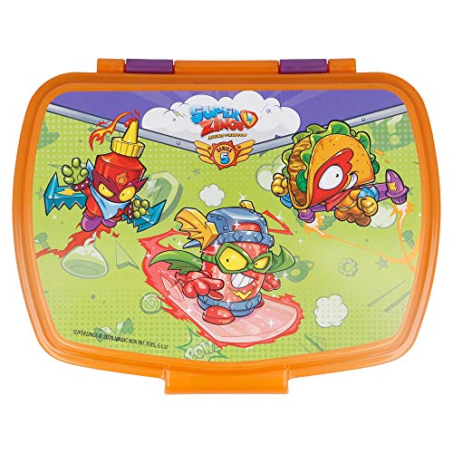 | Super Zings | Sandwichera Para Niños Decorada - Fiambrera Infantil | Caja Para El Almuerzo Y Porta Merienda Para Colegio - Lonchera