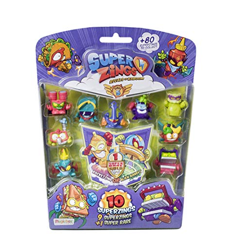 SuperThings Serie 5, Blíster con 10 figuras, PSZ5B016IN00, 9 Figuras SuperZings y 1 Figura Dorada Super Rare