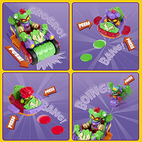 SUPERTHINGS Spike Roller – Gran vehículo con dos vehículos acoplables, 3 SuperThings y 1 Kazoom Kid exclusivos