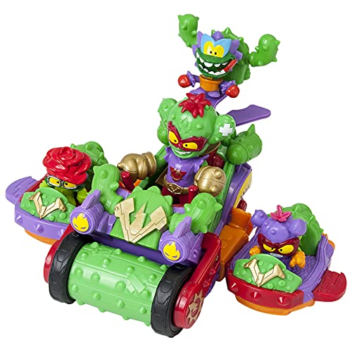 SUPERTHINGS Spike Roller – Gran vehículo con dos vehículos acoplables, 3 SuperThings y 1 Kazoom Kid exclusivos