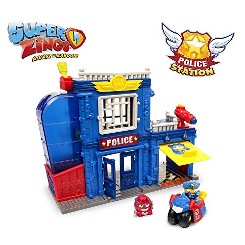 SuperZings Estación De Policía, con 2 exclusivas Figuras Serie 3 Blíster Pizza Mission 3