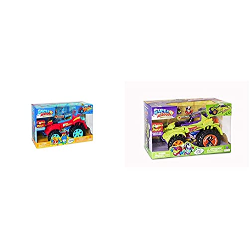 SuperZings - Playset Camión Villano (PSZSD112IN30) con Vehículo y 2 Figuras Coleccionables + PlaySet Héroe Truck (PSZSP112IN20) con Vehículo y 2 Figuras Especiales