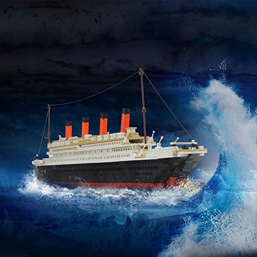 SuSenGo Titanic Maqueta Barco 1021 Piezas para niños 6+ Años，Compatible con Lego