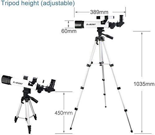 Svbony SV25 Telescopio para Niños, 420/60mm Telescopio Astronomico Niños,con Trípode Telescopio Profesional para Niños Principiante