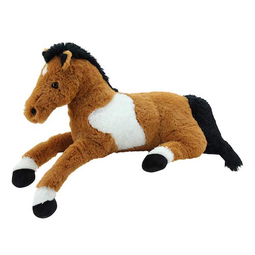 Sweety Toys Caballo de Peluche, Terciopelo, Blanco