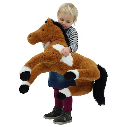 Sweety Toys Caballo de Peluche, Terciopelo, Blanco