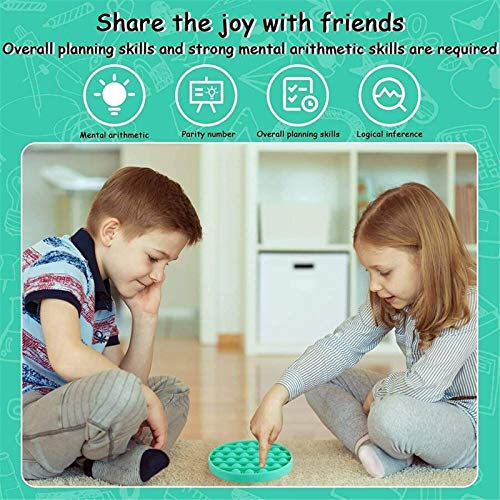 SYLCY Chunxiaqiu Pop It Fidget Toy, Sensorial Push Pop It Fidgets, Push Bubble Sensorial Fidget, Autism Needs Squeeze Sensorial para aliviar el estrés, Juguete para niños y Adultos (Cuadrado-Azul)