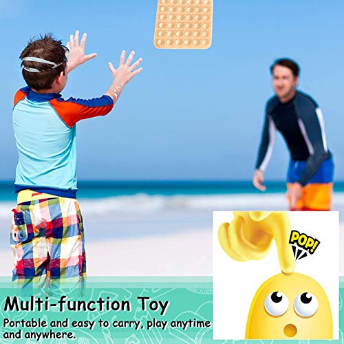 SYLCY Chunxiaqiu Pop It Fidget Toy, Sensorial Push Pop It Fidgets, Push Bubble Sensorial Fidget, Autism Needs Squeeze Sensorial para aliviar el estrés, Juguete para niños y Adultos (Cuadrado-Azul)