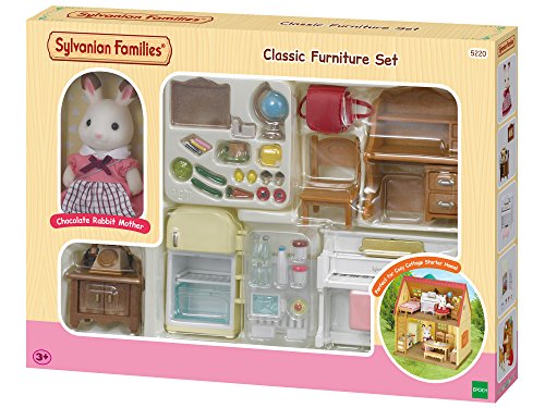 Sylvanian Families- Classic Furniture for Cosy Cottage Starter Home Set Mini muñecas y Accesorios, Multicolor (Epoch para Imaginar 5220)