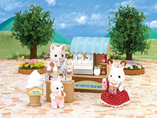 SYLVANIAN FAMILIES- Soft Serve Ice Cream Shop Mini muñecas y Accesorios, Multicolor (Epoch para Imaginar 5054)