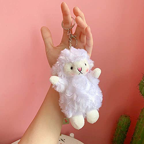 \t Llaveros De Felpa Suave, Oveja De Peluche Llavero Rubor Cordero Peluche, Colgante para TeléFono, Bolso para Llaves De Coche, Regalo para NiñAs, NiñOs Y Mujeres