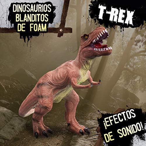 T-Rex de Foam con Sonido - Dinosaurios Juguetes Niños 3 Años o Más, Indominus Rex, Tiranosaurio, Regalos para Niños, Dinosaurio Juguete.