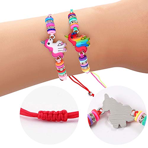 Tacobear 12 Piezas Pulsera Amistad Pulsera Niña Pulsera Unicornio Pulseras de Cuerda Trenzada Brazalete Joyería Niña Regalo de Cumpleaños de Fiesta (Estilo de Mezcla de Animales)