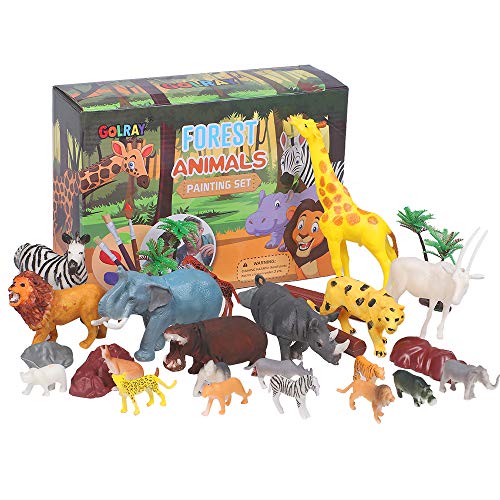 Tacobear Animales Figuras Pintar Juegos para Niños Animales Figuras para Pintar Animales Figura Juguete Manualidades Creativo Juguete Cumpleaños Navidad Regalo para Niño 4 5 6 7 8 9 años