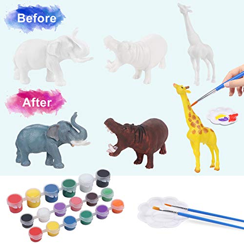 Tacobear Animales Figuras Pintar Juegos para Niños Animales Figuras para Pintar Animales Figura Juguete Manualidades Creativo Juguete Cumpleaños Navidad Regalo para Niño 4 5 6 7 8 9 años