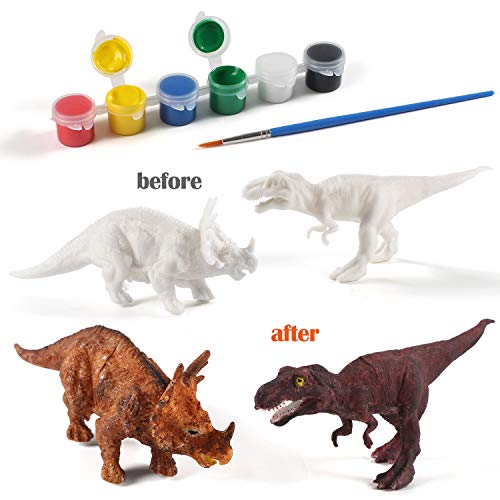 Tacobear Dinosaurio Pintar Juegos para Niños Dinosaurio Figuras para Pintar Manualidades Pintar Creativo DIY Dinosaurio Navidad Regalos Manualidades para Niños 3 4 5 6 7 8 9 años