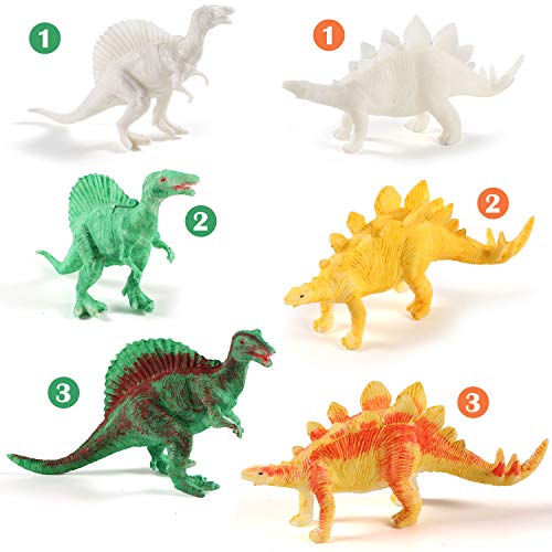 Tacobear Dinosaurio Pintar Juegos para Niños Dinosaurio Figuras para Pintar Manualidades Pintar Creativo DIY Dinosaurio Navidad Regalos Manualidades para Niños 3 4 5 6 7 8 9 años