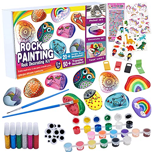 Tacobear Piedras Pintar Juegos para Niños Manualidades DIY Kit Juguetes de Pintura Creativo Regalo Manualidades para Niño Niña de 3 4 5 6 7 8 9 10 años