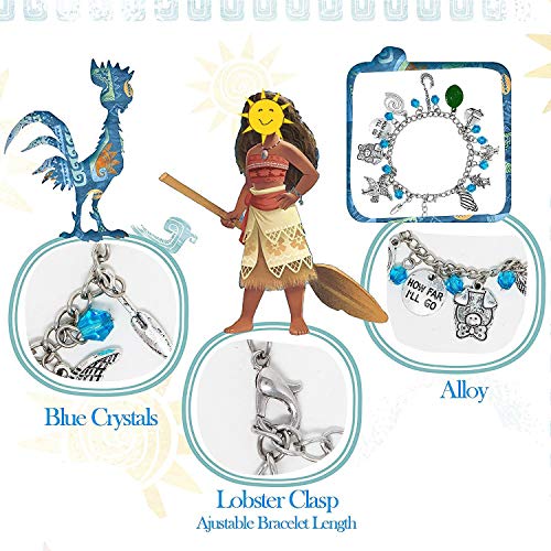 Tacobear Princesa Vaiana Accesorios Collar Vaiana Pulsera Vaiana y 3 Flor Pinzas de Cabello para niñas Mujer Vaiana Joyas Cosplay Disfraz