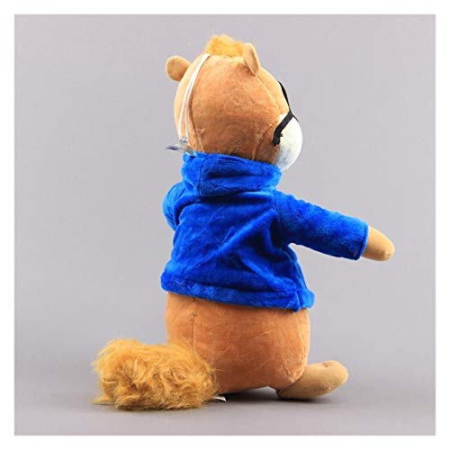 TAIYUANNT Juguete de Peluche 32 cm Película Juguetes Alvin y Las Chipmunks Muñecas de Felpa Linda Chiomunks Ardilla Relleno Toys Regalo para niños Decoración hogareña (Color : Blue Simon 32cm)