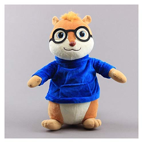 TAIYUANNT Juguete de Peluche 32 cm Película Juguetes Alvin y Las Chipmunks Muñecas de Felpa Linda Chiomunks Ardilla Relleno Toys Regalo para niños Decoración hogareña (Color : Blue Simon 32cm)