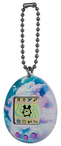 TAMAGOTCHI Original Sky – Alimentar, cuidar, nutrir – Mascota Virtual con Cadena para Jugar sobre la Marcha, Color Cielo. (Bandai 42873)