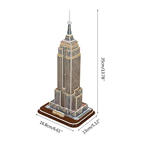 Tancyechy Empire State Building 3D Puzzles para Adultos y Adolescentes New York Building Model 3D Puzzle