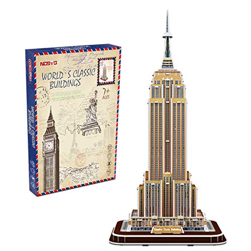 Tancyechy Empire State Building 3D Puzzles para Adultos y Adolescentes New York Building Model 3D Puzzle