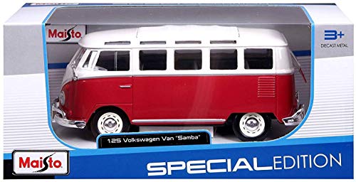 TAVITOYS, 1/24 Special Vw Samba blanco y rojo (31956W/R),