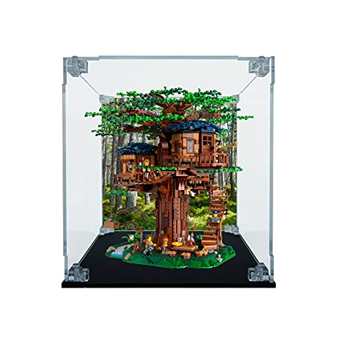 Teca de plexiglás – Arca Lite® | Compatible con casa en el árbol Lego (21318) (Teca con fondo)