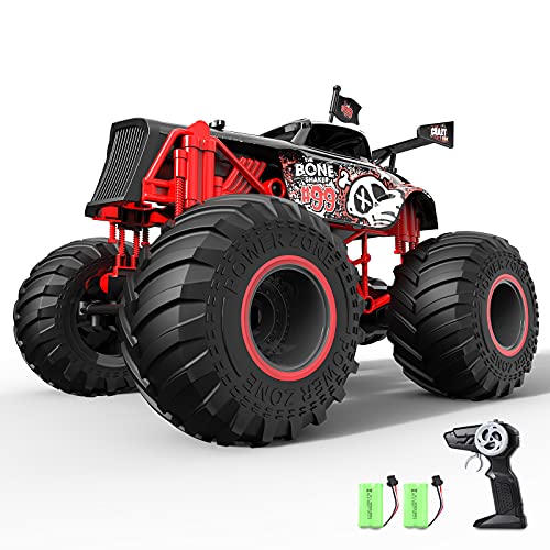 tech rc Coche de Control Remoto para Niños 2.4GHz 1:14 Coche Teledirigido con Baterías Recargables 50 Minutos de Juego, Gran Regalo para Niños (Calavera)