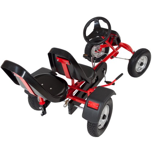 TecTake Go Kart Coche con Pedales - disponible en diferentes colores - (Rojo)