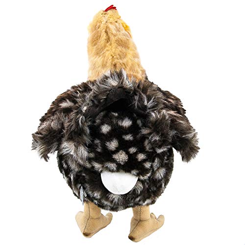 Teddys Rothenburg Peluche de gallina Hilde, 37 cm, gris/marrón, gallina con huevo, peluche