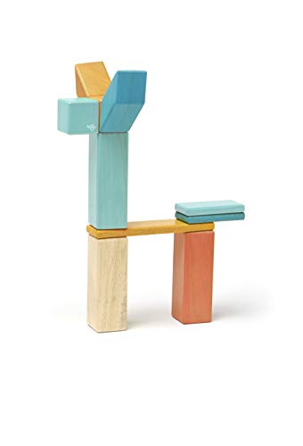 Tegu - Juego de Bloques de Construcción de madera magnéticos de 42 piezas - Puesta de Sol