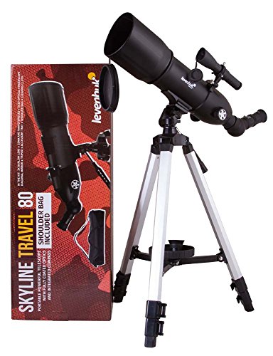 Telescopio Levenhuk Skyline Travel 80 – Refractor Portátil con Bolsa y Óptica con Revestimiento Múltiple Completo