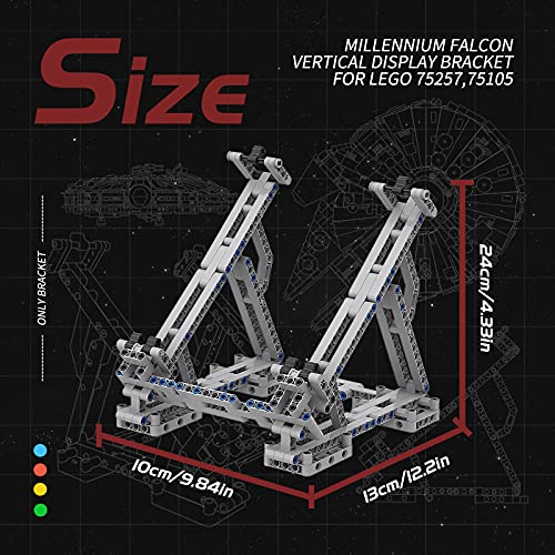 Tenhorses Soporte Set de Contruccion para Lego Star Wars Halcón Milenario 75257 /75105 - Soporte Bloques de construccion para Lego Star Wars Halcón Milenario (236 pièces)